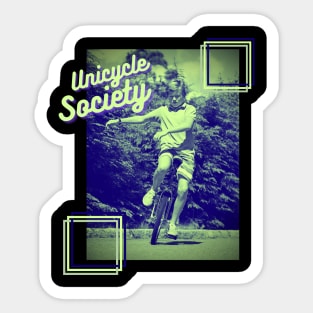 Unicycle Society Einrad Retro Artist Zirkus Sticker